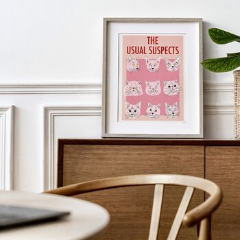 Usual Suspects, Cat Art Print, 6 of 9