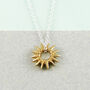 Sunray Gold Plated Silver Charm Hoop Earrings, thumbnail 6 of 7