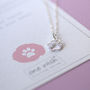 Animal Paw Print Sterling Silver Necklace, thumbnail 3 of 12