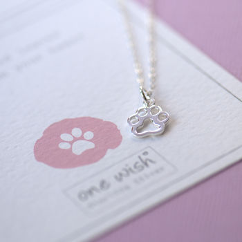 Animal Paw Print Sterling Silver Necklace, 3 of 12