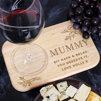 Gift For Women Personalised Floral Wooden Coaster Tray, 3 of 7