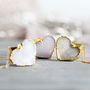 Diamond And Druzy Love Heart Necklace, thumbnail 8 of 11