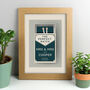Personalised The Perfect Match A4 Oak Framed Print, thumbnail 2 of 3