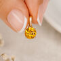 Personalised 9ct Yellow Gold Citrine Pendant Necklace: November Birthstone Gift – 5mm, thumbnail 1 of 9