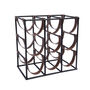 Square Leather And Metal Nine Bottle Sling Wine Rack, thumbnail 1 of 8