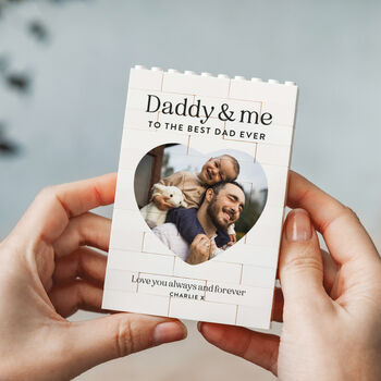 Personalised Keepsake Block Christmas Gift For Dad, 6 of 9