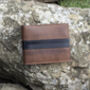 Personalised Brown English Leather Card Holder Wallet, thumbnail 1 of 10