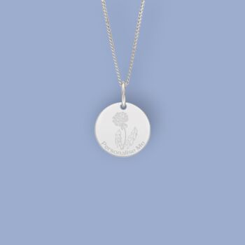 Personalised Dandelion Necklace In Sterling Silver, 2 of 12
