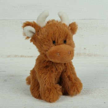 Double Sided Engraved, Highland Cow Toy, 3 of 5