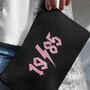 Personalised Birthday Gift For Her Year Of Birth Make Up Bag, thumbnail 2 of 4