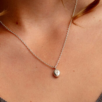 Tiny Crystal Oval Urn Ashes Necklace – Silver, 4 of 8