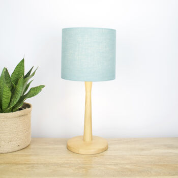 Linen Dusty Turquoise Lampshade, 4 of 9