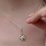 Sterling Silver Flower Charm Necklace, thumbnail 1 of 6