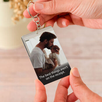 Personalised Metal Photo Funny Keyring For Dad, 5 of 6