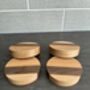 Set Of Four Handmade Mixed Hardwood Coasters, thumbnail 3 of 5