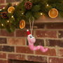 Handmade Felt Wrigley The Worm Hanging Worm Decoration, thumbnail 3 of 4