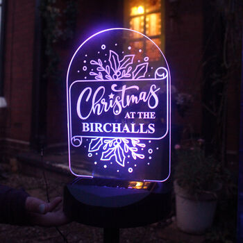 Personalised Family Christmas Outdoor Solar Light, 5 of 6