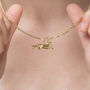Hare Necklace In 18ct Gold Plated Sterling Silver, thumbnail 3 of 12