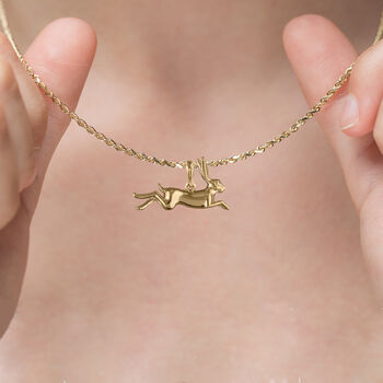 Hare Necklace In 18ct Gold Plated Sterling Silver, 3 of 12