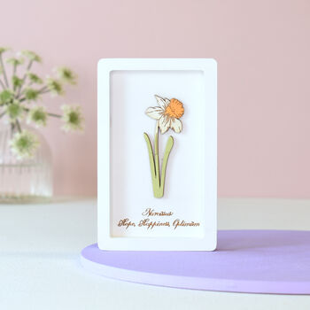 April Birth Flower Miniature Daisy Wall Art Gift, 12 of 12