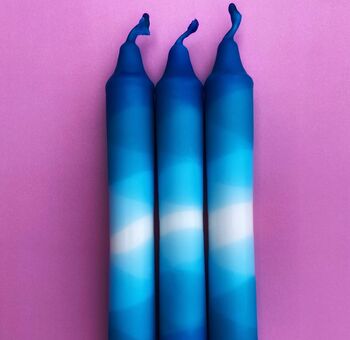 'Sapphire Wave' Dip Dye Candle Trio, 3 of 4