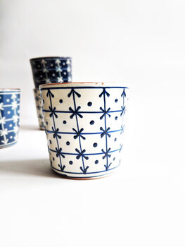 Handpainted Blue Crissy Espresso Cup, 6 of 11