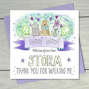 Thank You From The Dog Personalised Greeting Card, 3 of 12