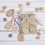 Mini Wooden Easter Egg Hanging Decorations, thumbnail 1 of 5