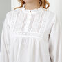 Polo Long Sleeve White Cotton Nightdress, thumbnail 3 of 5