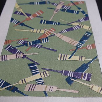 Green Cricket Bat Art Print, 8 of 9