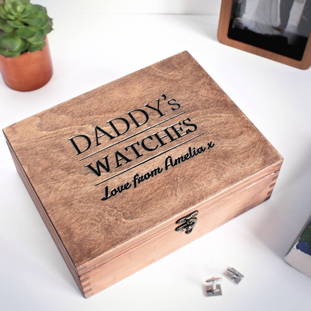 Daddy's Watches And Cufflink Box, 1 of 6