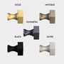 Brass Gold, Black, Grey And Silver Hexagon Door Knobs, thumbnail 8 of 8
