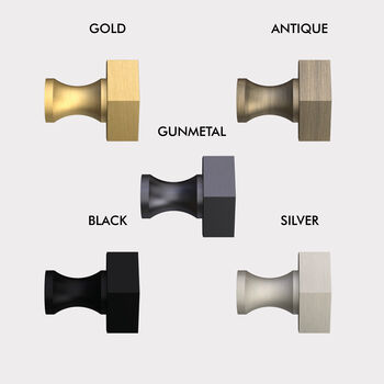 Brass Gold, Black, Grey And Silver Hexagon Door Knobs, 8 of 8