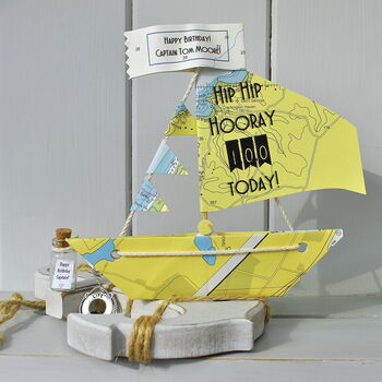 Personalised Age Birthday Sail Boat Greetings Card, 4 of 12