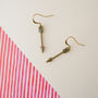 Brass Arrow Charm Earrings, thumbnail 2 of 2