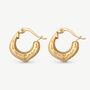 Filigree Boho Small Gold Hoops, thumbnail 1 of 7