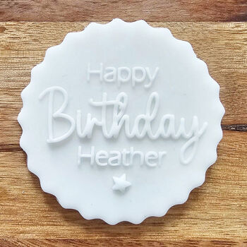 Personalised Happy Birthday Debosser Cake Making, 5 of 6