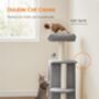 Cat Tree Tower Two Caves Scratching Posts, thumbnail 6 of 7
