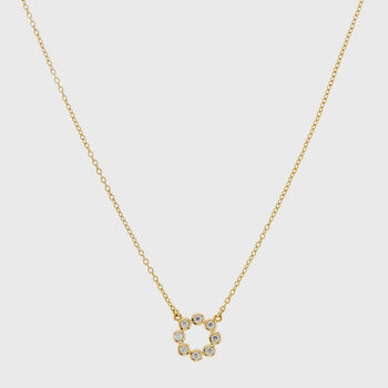 Ortigia Mini Moissanite And Gold Plated Necklace, 3 of 4