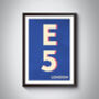 E5 Leyton London Typography Postcode Print, thumbnail 10 of 10