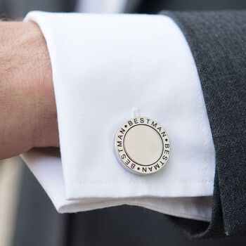 Best Man Round Cufflinks, 6 of 10