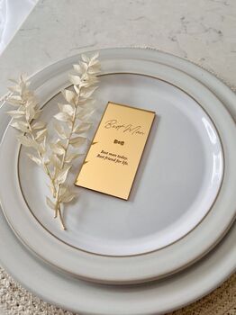 Best Man Gold Silver Wedding Place Setting, 4 of 5