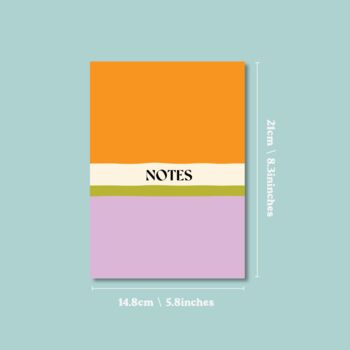A5 Citrus Colour Block Notebook, 4 of 4