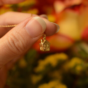 Solid 9ct Gold Littlest Cottage Pendant, 5 of 7
