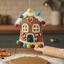Handmade Felt Gingerbread Sweetshop House Decoration, thumbnail 1 of 4