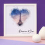 Personalised Watercolour Engagement Framed Print, thumbnail 1 of 10