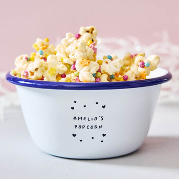 Little Hearts Personalised Popcorn Bowl, 2 of 6