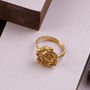 Small Golden Sapphire Carve Ring, thumbnail 1 of 9