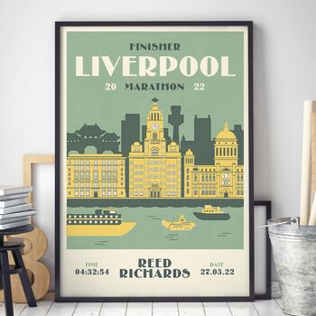 Personalised Liverpool Marathon Print, Unframed, 2 of 4