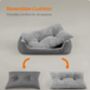 Pet Sofa Bed With Reversible Cushion And Raised Edges, thumbnail 4 of 9